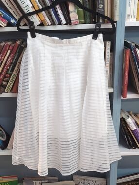 leifsdottir White Striped Circle Skirt